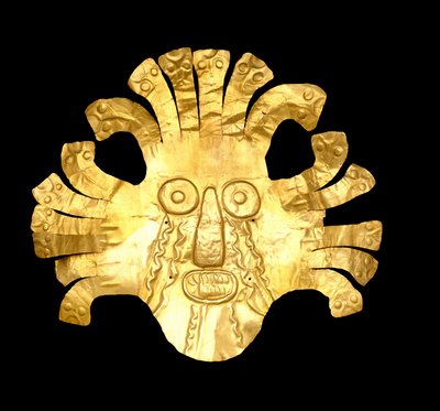 Ozdoba na głowę, 400 pne - AD 600 (złoto) autorstwa Culture Nazca