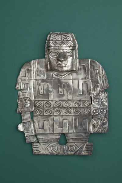 Wojownik, 650-900 AD (młotkowane, cięte i ścigane srebro) autorstwa Culture Wari