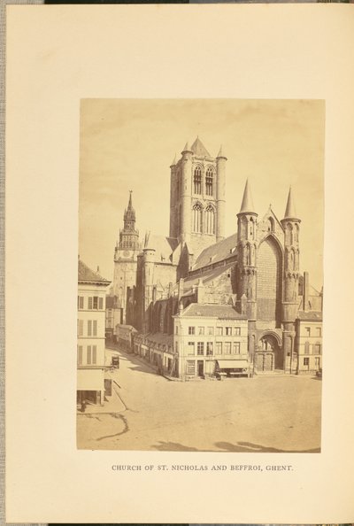 Kościół Świętego Mikołaja i Beffroi, Gandawa autorstwa Cundall and Fleming