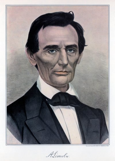 Abraham Lincoln, szesnasty prezydent Stanów Zjednoczonych, XIX wiek. autorstwa Currier and Ives