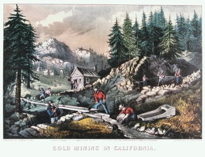„Wydobycie złota w Kalifornii”, 1849 1871 autorstwa Currier and Ives