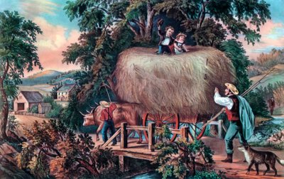 Czas siana, Ostatni ładunek, 1868. autorstwa Currier and Ives