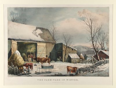 Gospodarstwo w zimie autorstwa Currier and Ives