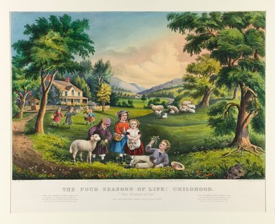 Cztery pory życia: dzieciństwo autorstwa Currier and Ives