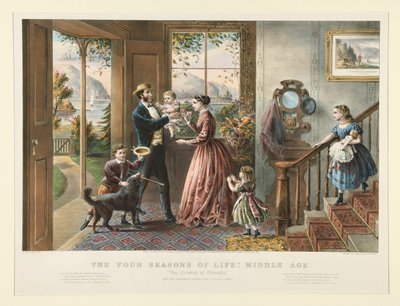 Cztery pory życia: wiek średni (s. 1079) autorstwa Currier and Ives