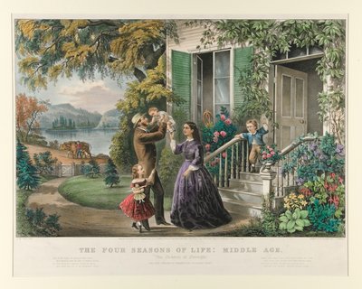 Cztery pory życia: średniowiecze autorstwa Currier and Ives
