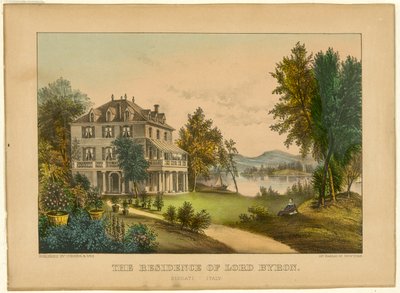 Rezydencja Lorda Byron autorstwa Currier and Ives