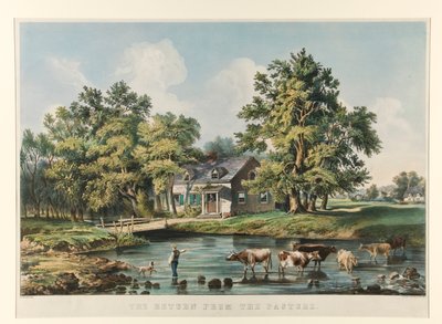 Powrót z pastwiska autorstwa Currier and Ives
