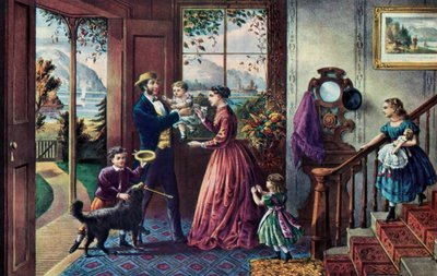 Pora Siły, Średniowiecze, 1868. autorstwa Currier and Ives