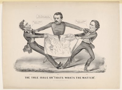 Prawdziwy problem lub o to chodzi, 1864. autorstwa Currier and Ives