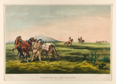 Traperzy na prerii / Pokój czy wojna? autorstwa Currier and Ives