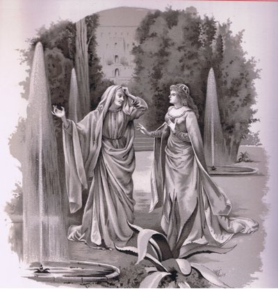 Julia. Nie? Nie! Ale to wszystko wiedziałem. , ilustracja z Romea i Julii, autorstwa Curtazzo Curtazzo