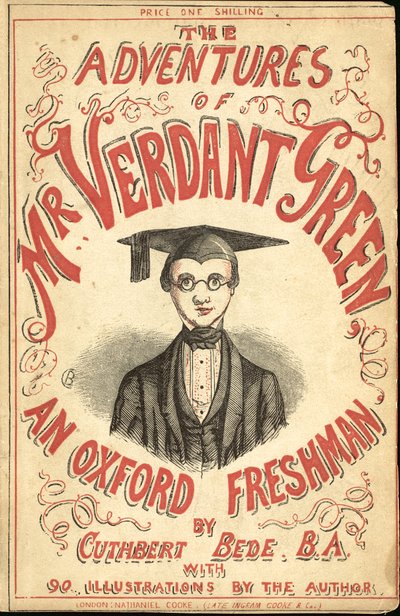 Ilustracja na okładkę The Adventures of Mr Verdant Green An Oxford Freshman autorstwa Cuthbert Bede
