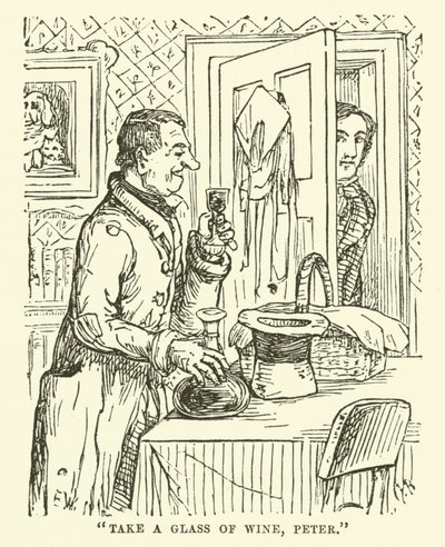Ilustracja do małego pana bramkarza i jego przyjaciela Verdant Green autorstwa Cuthbert Bradley