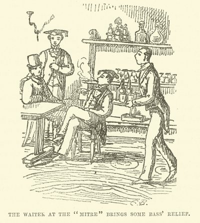 Ilustracja do małego pana bramkarza i jego przyjaciela Verdant Green autorstwa Cuthbert Bradley