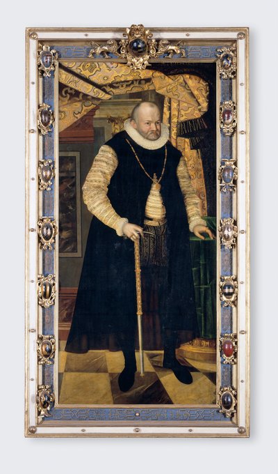 Portret elektora saskiego Augusta I (1526-1586) - Obraz Cyriacusa Roedera (Rheder) (około 1560-1598), olej na płótnie autorstwa Cyriacus (c.1560 1598) Roder