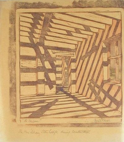Tusza, c.1929 (linoryt) autorstwa Cyril Edward Power