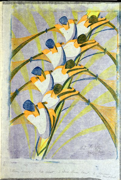 Ósemka, ok. 1930 (linoryt) autorstwa Cyril Edward Power