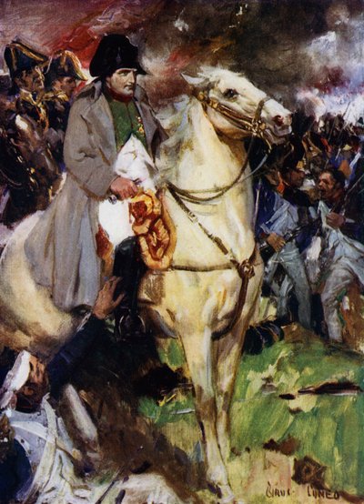 Napoleon pod Waterloo (kolor lito) autorstwa Cyrus Cuneo