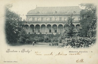 Pocztówka przedstawiająca Belweder w Milohradku autorstwa Czech Photographer
