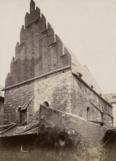 Stara Nowa Synagoga, ok. 1875 r. autorstwa Czech Photographer Czech Photographer