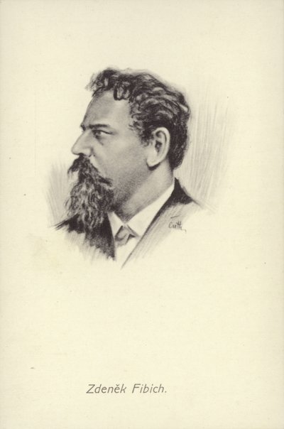 Zdenek Fibich, czeski kompozytor (1850-1900) autorstwa Czech School