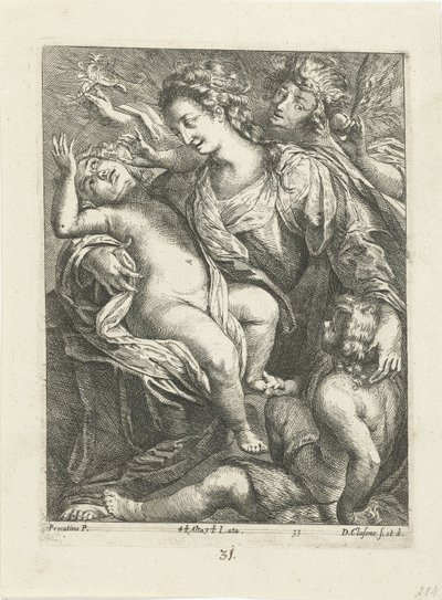 Maryja z Chrystusem i Janem autorstwa D. Claessens