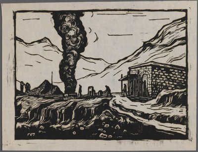 Rafineria stali, ok.1945 (drzewryt) autorstwa Dah Ma