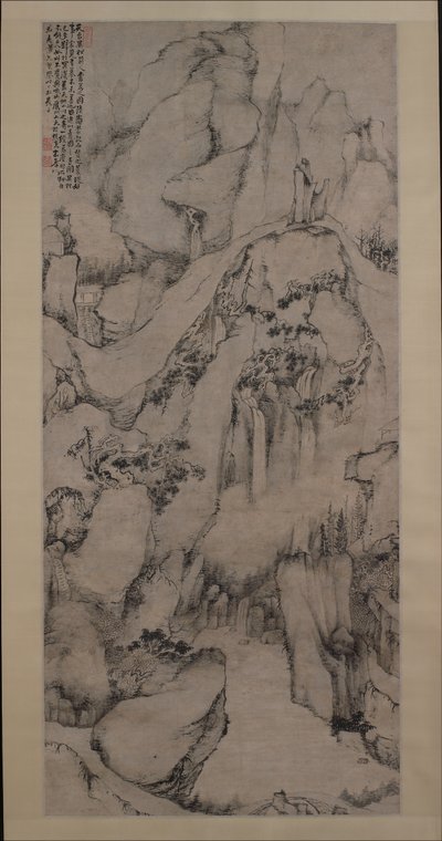 Dziwne sosny góry Tiantai, 1687. autorstwa Dai Benxiao