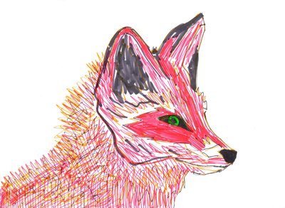 Lis (flamaster na papierze) autorstwa Daisy de Villeneuve