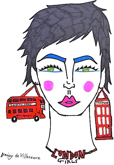 London Girls (rysunek) autorstwa Daisy de Villeneuve
