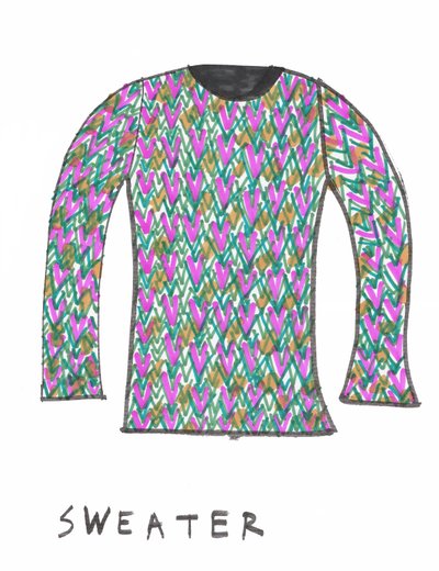 Sweter (pisak na papierze) autorstwa Daisy de Villeneuve