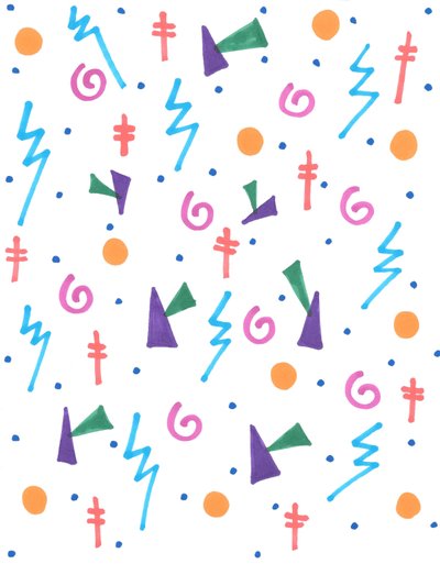 Symbole, 2017 (flamaster na papierze) autorstwa Daisy de Villeneuve