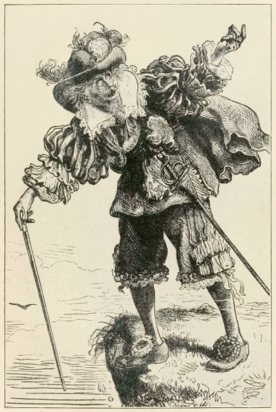 Ateista śmiejący się z Christiana i nadziei z The Pilgrims Progress From This World, To That What Is To Come autorstwa Johna Bunyana (1628-1688) ilustracja Thomasa Dalziela (1823-1906) autorstwa Dalziel Brothers