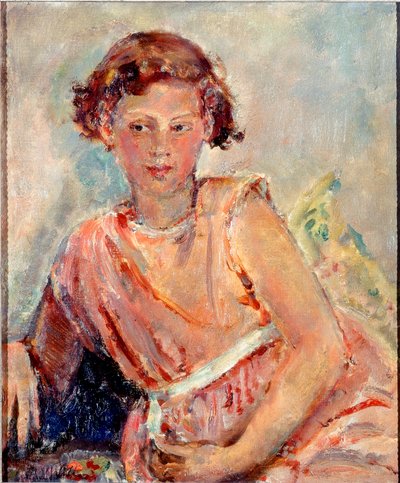 W nastroju zadumy (olej na płótnie) autorstwa Dame Ethel Walker