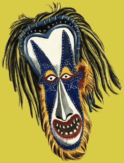 Japońska maska teatralna autorstwa Dan Escott