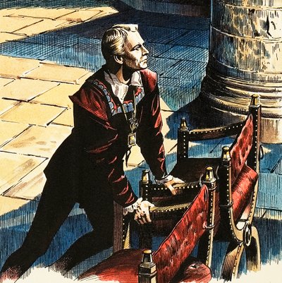 Laurence Olivier jako Hamlet autorstwa Dan Escott