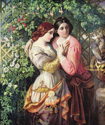 Rosalind i Celia, ok.1845 (olej na płótnie) autorstwa Daniel Maclise
