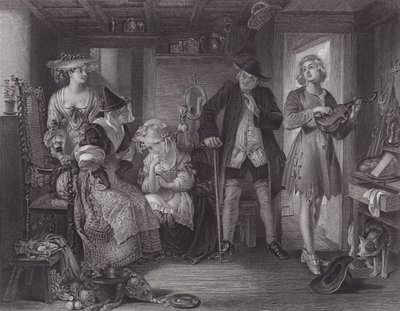 Scena z "Midasu" (rycina) autorstwa Daniel (after) Maclise