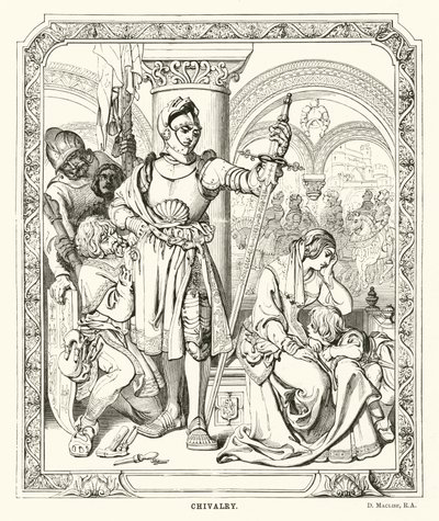 Rycerstwo (grawerowanie) autorstwa Daniel (after) Maclise
