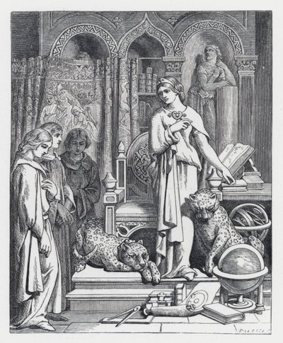 Ilustracja do wiersza Tennysona Księżniczka (rycina) autorstwa Daniel (after) Maclise