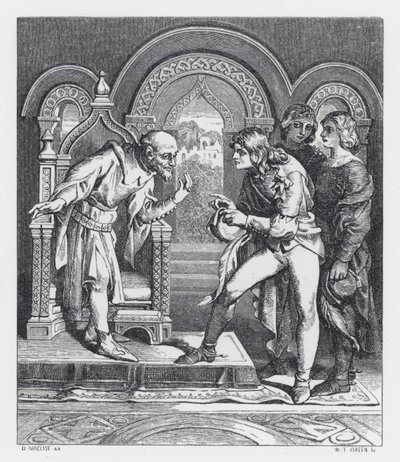 Ilustracja do wiersza Tennysona Księżniczka (rycina) autorstwa Daniel (after) Maclise