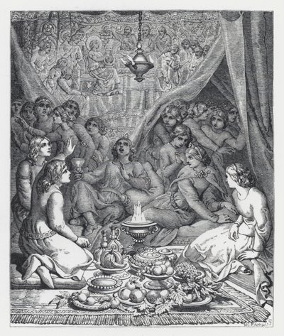 Ilustracja do wiersza Tennysona Księżniczka (rycina) autorstwa Daniel (after) Maclise