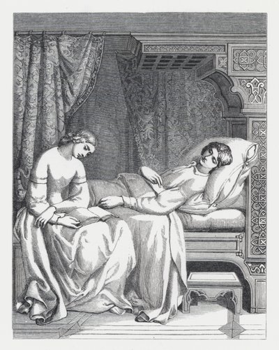 Ilustracja do wiersza Tennysona Księżniczka (rycina) autorstwa Daniel (after) Maclise