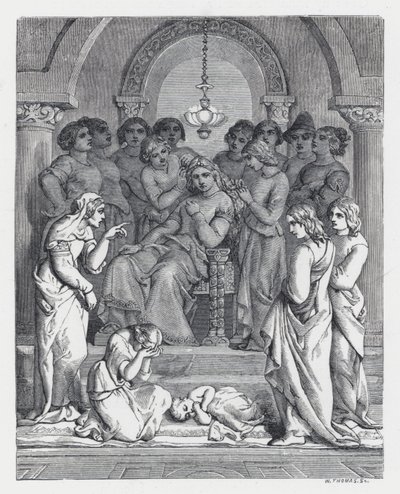 Ilustracja do wiersza Tennysona Księżniczka (rycina) autorstwa Daniel (after) Maclise