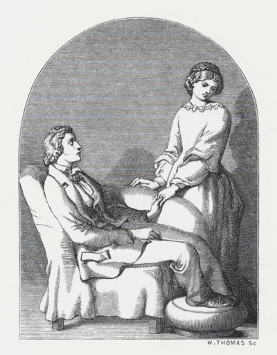 Ilustracja do wiersza Tennysona Księżniczka (rycina) autorstwa Daniel (after) Maclise