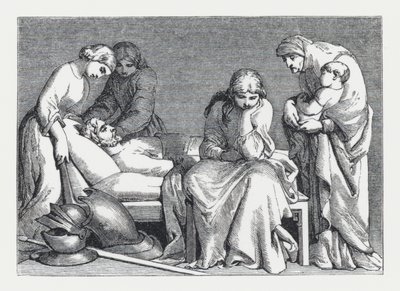 Ilustracja do wiersza Tennysona Księżniczka (rycina) autorstwa Daniel (after) Maclise