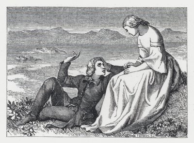 Ilustracja do wiersza Tennysona Księżniczka (rycina) autorstwa Daniel (after) Maclise