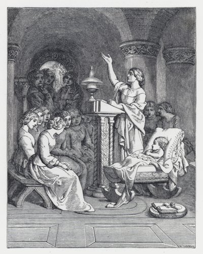 Ilustracja do wiersza Tennysona Księżniczka (rycina) autorstwa Daniel (after) Maclise