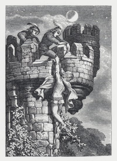 Ilustracja do wiersza Tennysona Księżniczka (rycina) autorstwa Daniel (after) Maclise